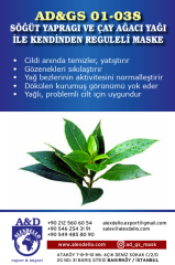 GSG-01-038 – Söğüt Yaprağı ve Çay Ağacı Yağı ile Sebum Düzenleyici Maske