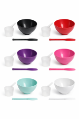 Kase, Spatula , ölçek - Maske karıştırma kabı - 3 lü set.