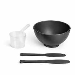 Kase, Spatula , ölçek - Maske karıştırma kabı - 3 lü set.