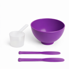 Kase, Spatula , ölçek - Maske karıştırma kabı - 3 lü set.